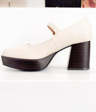 Matilda Platform Heel in Bone - Charming Charlie