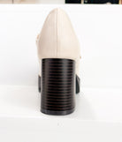 Matilda Platform Heel in Bone - Charming Charlie