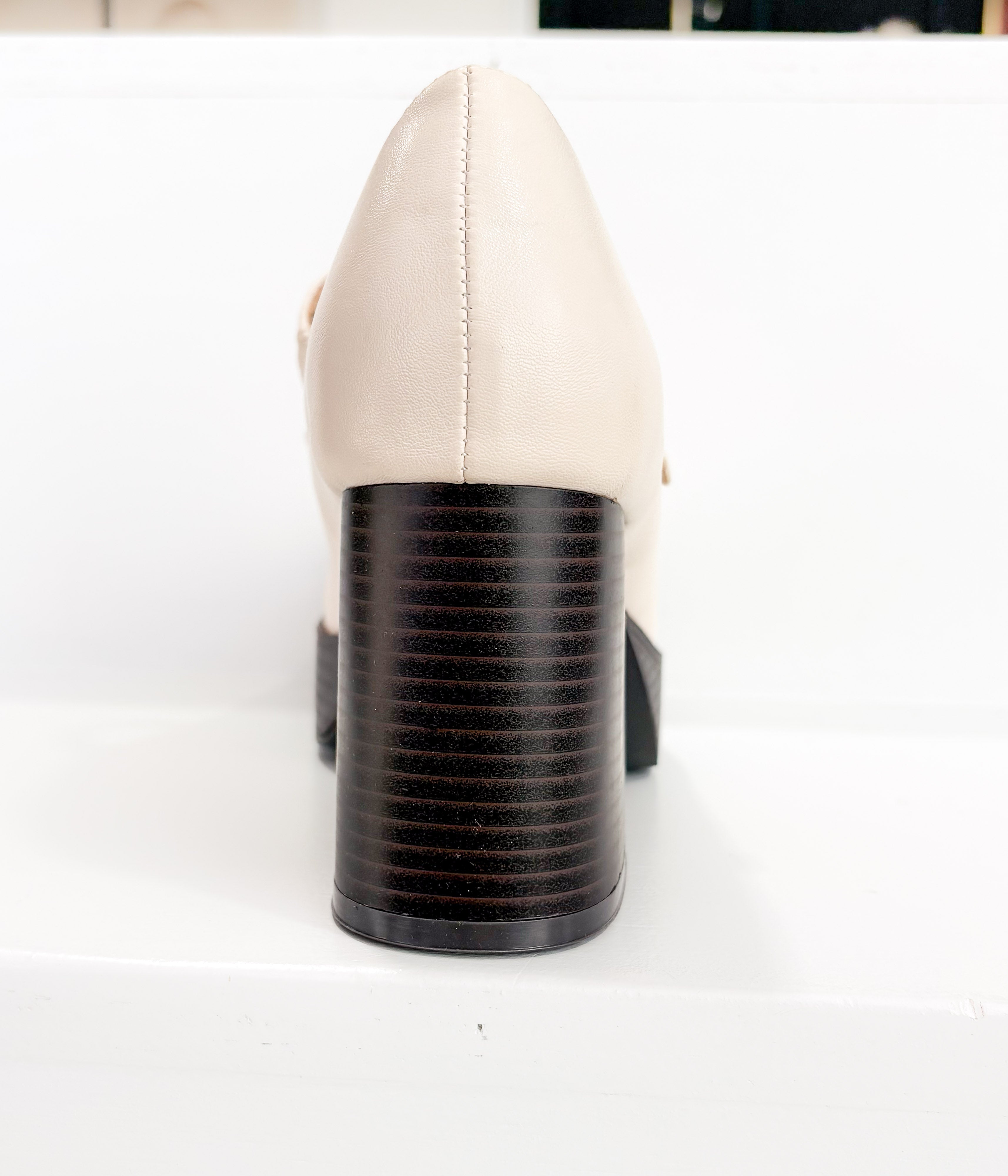 Matilda Platform Heel in Bone - Charming Charlie
