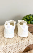 Mayo Glitter Sneakers in White - Charming Charlie