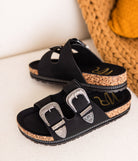Mickie Western Slides in Black - Charming Charlie