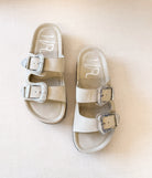 Mickie Western Slides in Cream - Charming Charlie