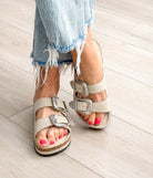 Mickie Western Slides in Cream - Charming Charlie
