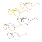 ENID | F1001 - Trendy Aviator Clear Glasses Lens Sun Glasses - Cramilo Eyewear - Stylish Trendy Affordable Sunglasses Clear Glasses Eye Wear Fashion