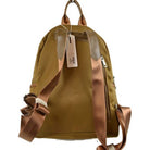 Khaki Modern Vegan Long Lasting Nylon Backpack Multi Purpose Bag; Largely spaced, daily necessities can be put into this fashionable bag, take it to  school, work or a day trip, simple sophistication, dress to impress. Perfect Birthday Gift, Anniversary Gift, Thank you Gift, Nylon Style Backpack, School Bag, Fashion Bag