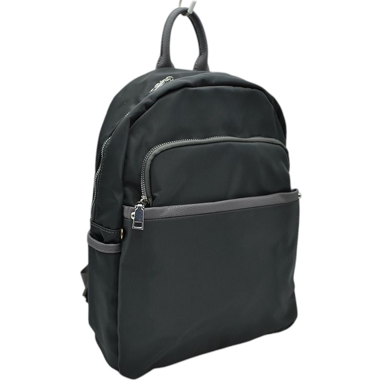 Dark Gray Modern Vegan Long Lasting Nylon Backpack Multi Purpose Bag; Largely spaced, daily necessities can be put into this fashionable bag, take it to  school, work or a day trip, simple sophistication, dress to impress. Perfect Birthday Gift, Anniversary Gift, Thank you Gift, Nylon Style Backpack, School Bag, Fashion Bag