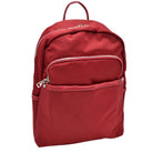 Red  Modern Vegan Long Lasting Nylon Backpack Multi Purpose Bag; Largely spaced, daily necessities can be put into this fashionable bag, take it to  school, work or a day trip, simple sophistication, dress to impress. Perfect Birthday Gift, Anniversary Gift, Thank you Gift, Nylon Style Backpack, School Bag, Fashion Bag