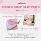 Multitasking Floor Mop Slippers with Removable Sole - Multitasky