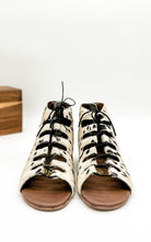 Nola Sandals in Black and White - Charming Charlie