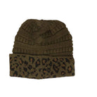 olive Matching Cuff Leopard Print CC Beanie Tail combines bold leopard patterning with a cozy cuff for an effortlessly stylish accessory. Designed with an extended tail shape, this beanie provides a comfortable fit while adding a fashionable edge to your cold-weather wardrobe. Its soft, durable fabric ensures warmth and long-lasting wear, making it a practical choice for everyday use with a distinctive flair. 