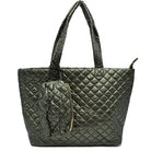 2-in-1 Large Quilted Zipper Tote with Pouch - Charming Charlie