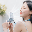 Air Blowing From Portable Personal Fan + Power Bank + Phone Stand PRO (with Display Screen) - Multitasky