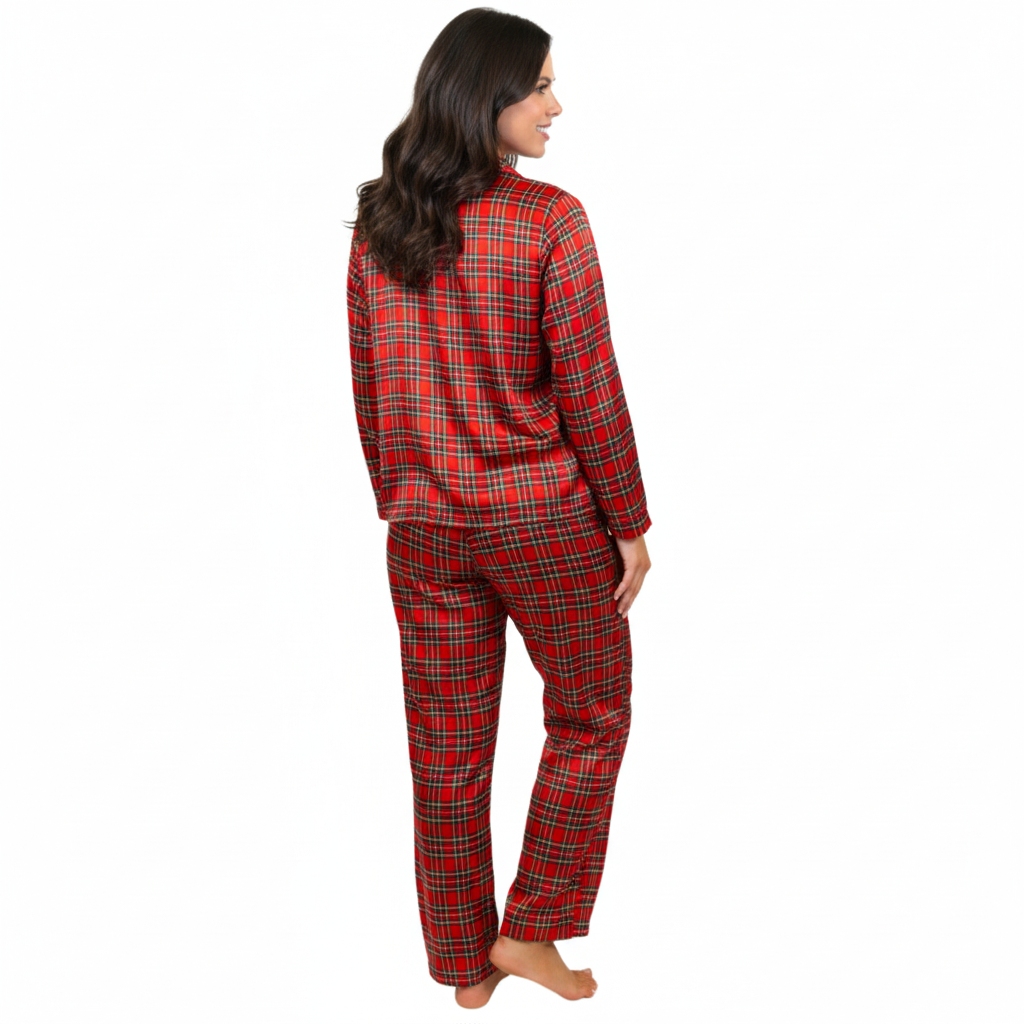 In for Winter Satin Pajama Long Sleeve Set - Charming Charlie