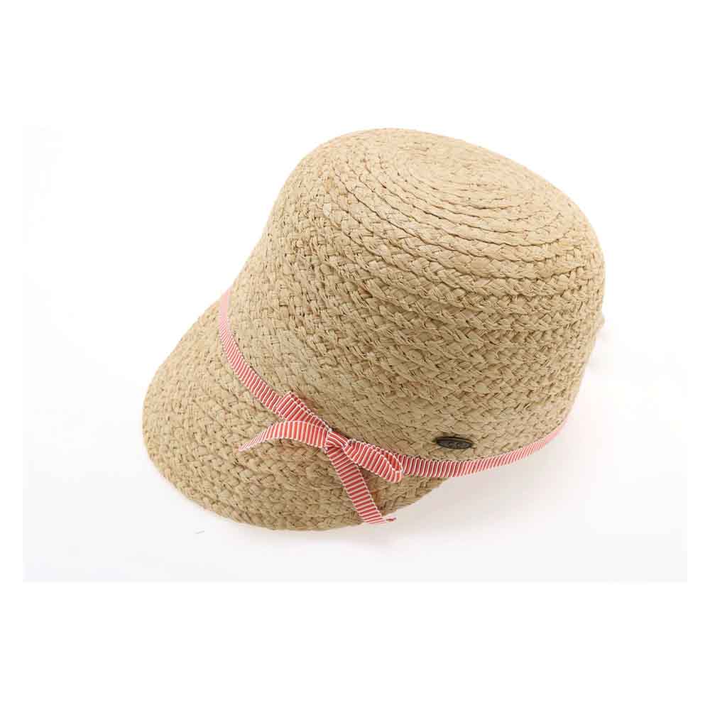 Pink Raffia Riding Cap with Ribbon Hat combines classic equestrian style with expert craftsmanship. Made from natural raffia, this cap provides breathability and a lightweight feel, ideal for warm weather. The elegant ribbon accent adds a refined touch, enhancing its sophisticated silhouette. Designed for both comfort and style, this hat is perfect for those seeking a timeless accessory that complements a variety of outfits with subtle elegance. 