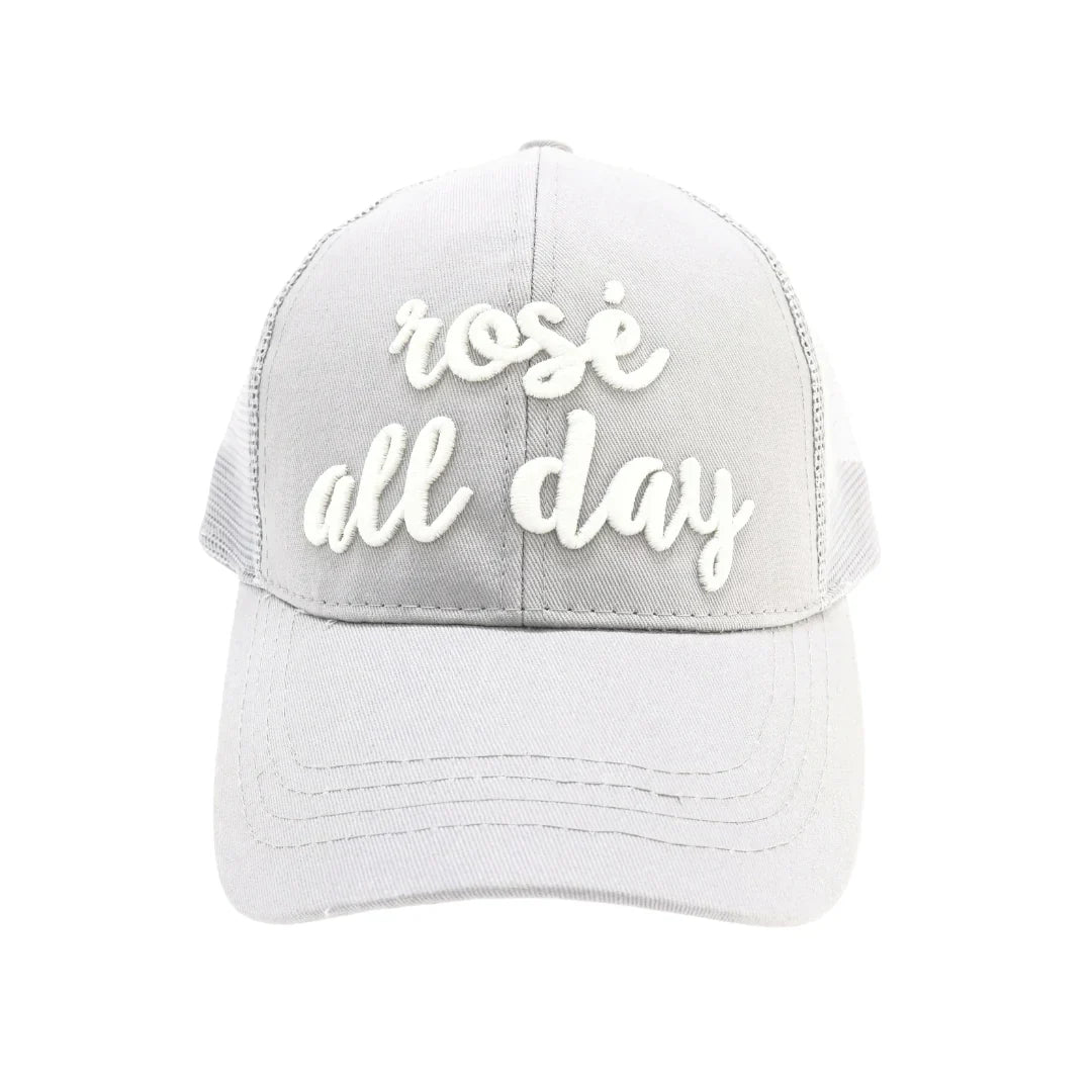 Rose All Day Embroidered High Ponytail CC Ball Cap combines style and functionality with its embroidered design and convenient high ponytail opening. Crafted for comfort and breathability, this cap offers a perfect fit for active lifestyles while keeping your hair neatly in place. Ideal for outdoor activities or casual wear, it adds a polished touch to any outfit. 
