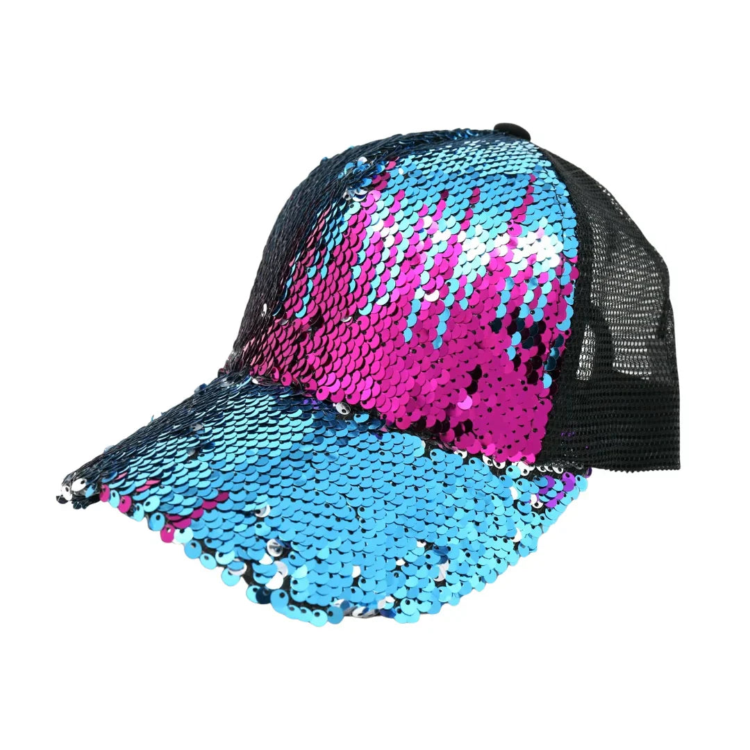 Sequin Mesh Back High Ponytail CC Ball Cap combines style and practicality for an active lifestyle. Featuring a breathable mesh back, it ensures optimal ventilation, while the high ponytail opening accommodates various hairstyles comfortably. The subtle sequin accents add a refined touch, making this cap suitable for both athletic and casual wear. Expertly crafted for durability and comfort, it’s an ideal accessory for those seeking functionality without compromising on style. 