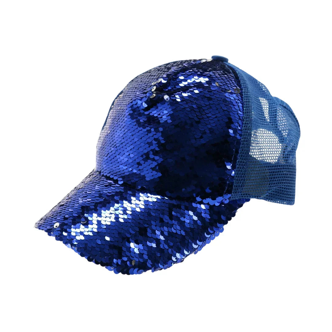 Sequin Mesh Back High Ponytail CC Ball Cap combines style and practicality for an active lifestyle. Featuring a breathable mesh back, it ensures optimal ventilation, while the high ponytail opening accommodates various hairstyles comfortably. The subtle sequin accents add a refined touch, making this cap suitable for both athletic and casual wear. Expertly crafted for durability and comfort, it’s an ideal accessory for those seeking functionality without compromising on style. 