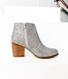 Shine Star Rhinestone Bootie in Silver - Charming Charlie