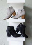 Shine Star Rhinestone Bootie in Silver - Charming Charlie