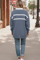 Prep School Chic Slate Blue Polo - Charming Charlie