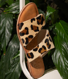 Spirited Dual Strap Slide in Leopard - Charming Charlie