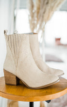 Taris Ankle Boot in Cream - Charming Charlie