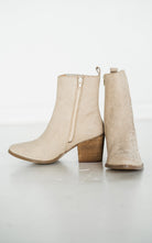 Taris Ankle Boot in Cream - Charming Charlie