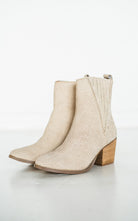 Taris Ankle Boot in Cream - Charming Charlie