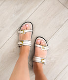 Tess Sandal in Cream - Charming Charlie