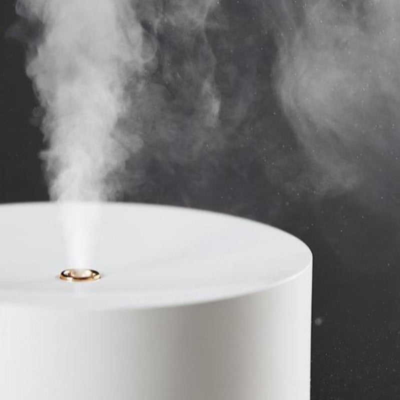 White minimalist humidifier lamp