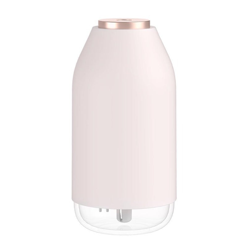 Sleek spa humidifier lamp in pink