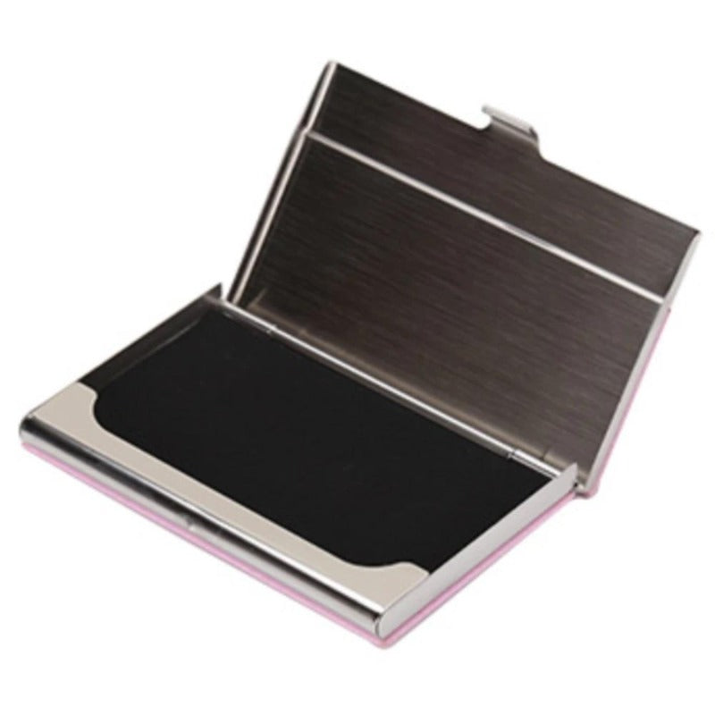 Inside of custom Vegan Leather Business Card Case