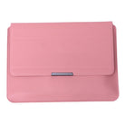 Vegan leather laptop sleeve in pink