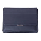 Vegan leather laptop sleeve in blue