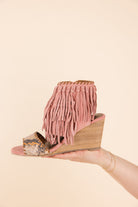 True Fringe Wedge in Blush - Charming Charlie