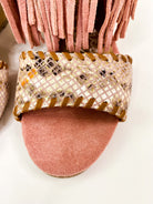 True Fringe Wedge in Blush - Charming Charlie