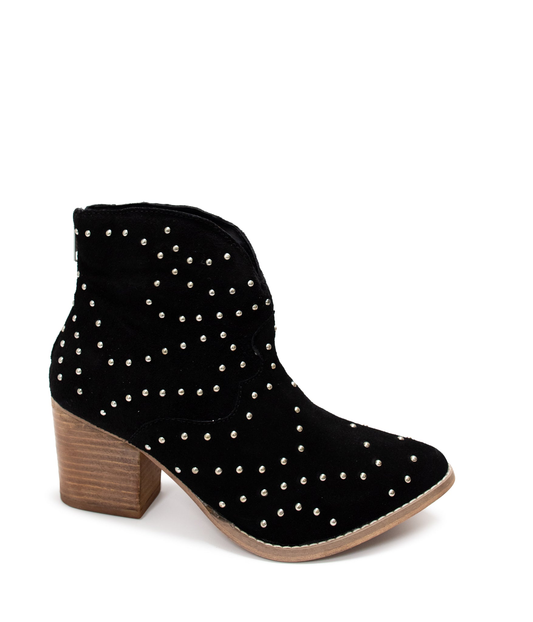 Twilight Studded Heeled Ankle Boot in Black - Charming Charlie