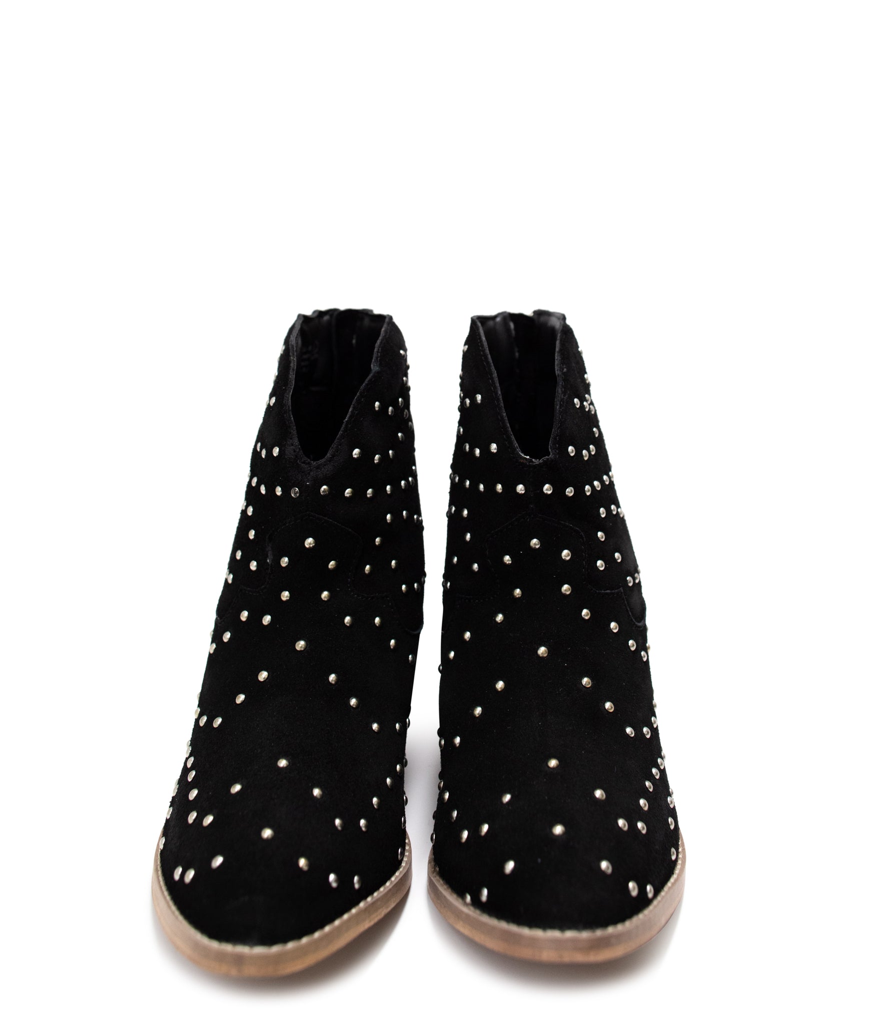 Twilight Studded Heeled Ankle Boot in Black - Charming Charlie