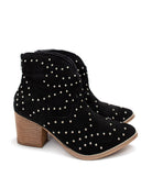 Twilight Studded Heeled Ankle Boot in Black - Charming Charlie