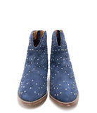 Twilight Studded Heeled Ankle Boot in Denim - Charming Charlie