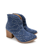 Twilight Studded Heeled Ankle Boot in Denim - Charming Charlie