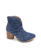 Twilight Studded Heeled Ankle Boot in Denim - Charming Charlie