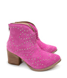 Twilight Studded Heeled Ankle Boot in Magenta - Charming Charlie