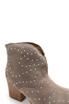 Twilight Studded Heeled Ankle Boot in Taupe - Charming Charlie