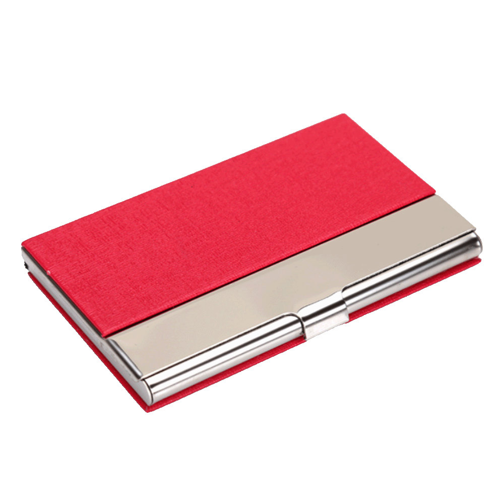 Vegan Leather Business Card Holder in red - Multitasky