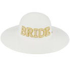 White C.C Bride & Squad Pearls Wide Brim Sun Hat, keep your styles on even when you are participating in the bride squad at weddings. Large, comfortable, and perfect for keeping the sun off of your face, neck, and shoulders. These beautiful bride & squad pearls wide-brim sun hats will be perfect for any wedding ceremony.