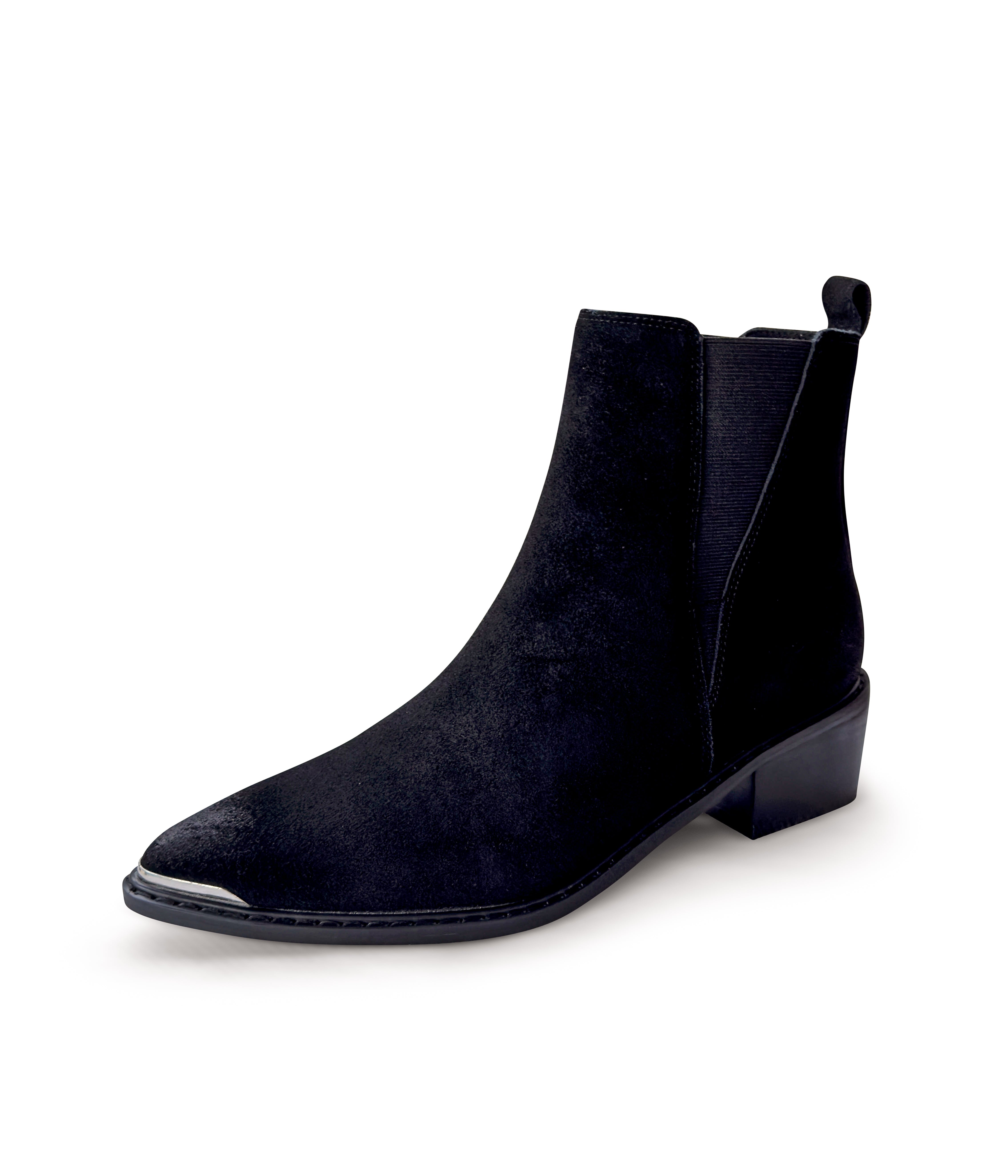 Wylie Suede Ankle Boot in Black - Charming Charlie
