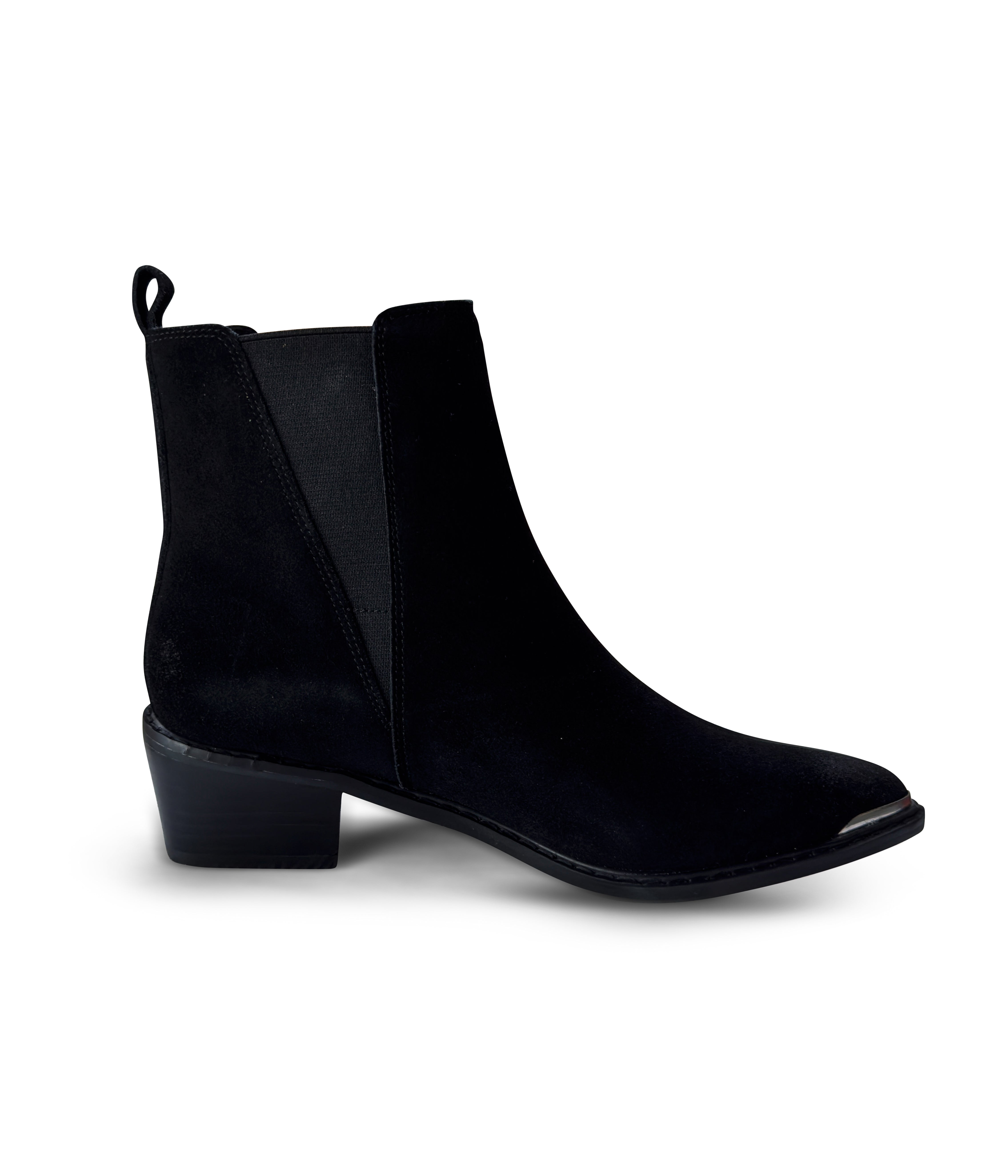 Wylie Suede Ankle Boot in Black - Charming Charlie