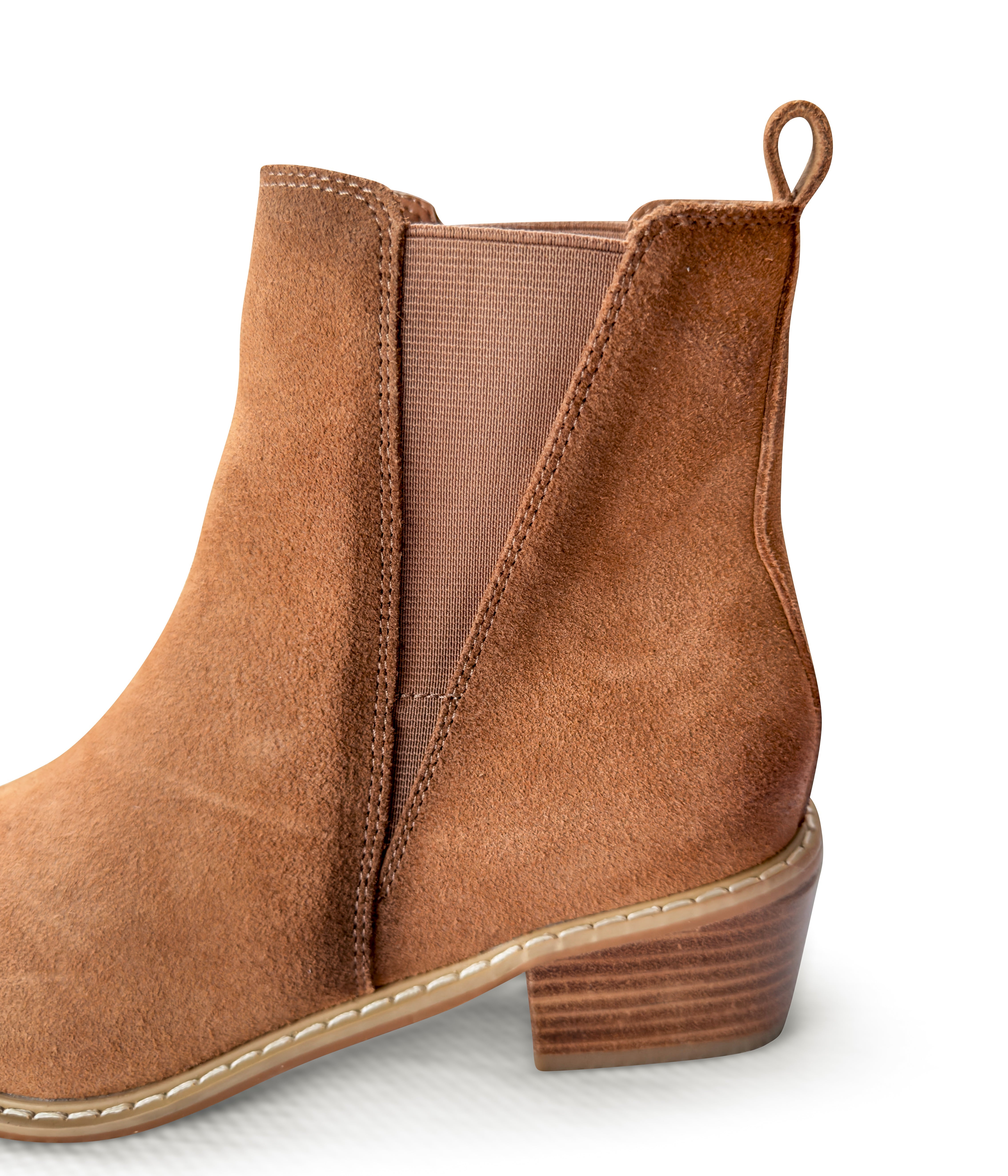 Wylie Suede Ankle Boot in Tan - Charming Charlie