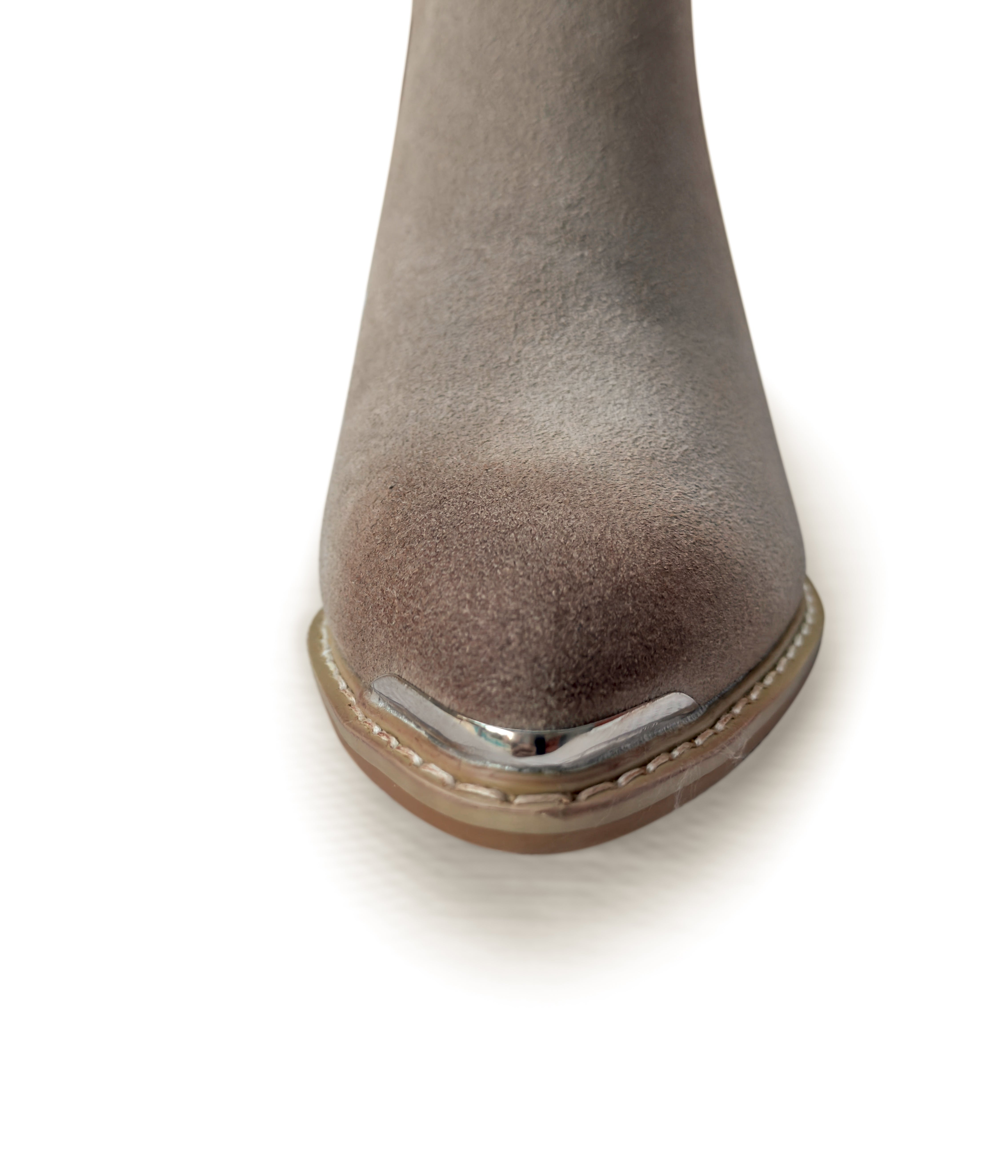 Wylie Suede Ankle Boot in Taupe - Charming Charlie